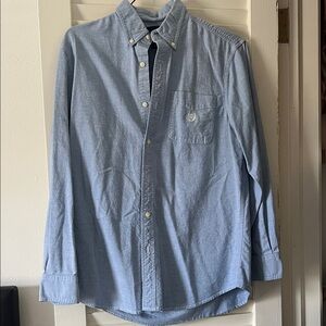 Chaps Light Blue Casual Button-Down Shirt